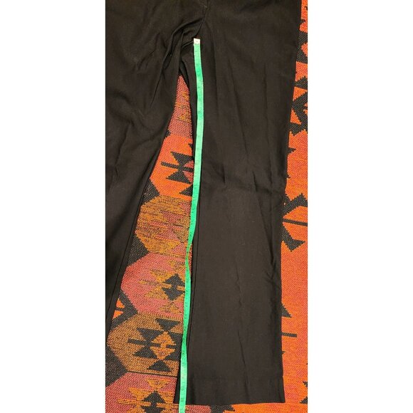 Forever 21 Women's Black Flared, Stretch Dress Pants Size L Made In USA - Picture 10 of 14